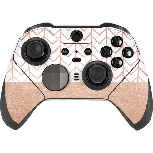 Rose Gold Herringbone Xbox Elite Wireless Controller Series 2 Skin