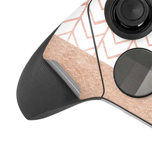 Rose Gold Herringbone Xbox Elite Wireless Controller Series 2 Skin