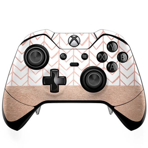 Rose Gold Herringbone Xbox One Elite Controller Skin