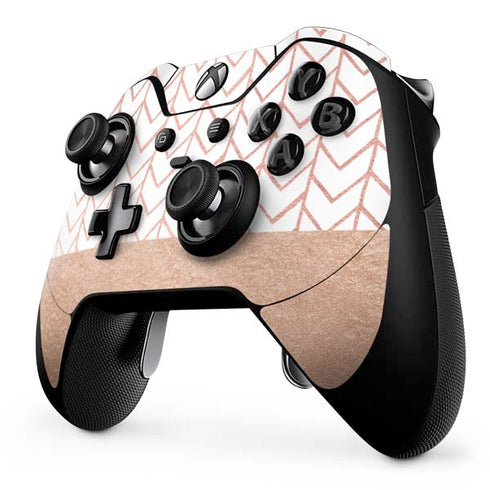Rose Gold Herringbone Xbox One Elite Controller Skin