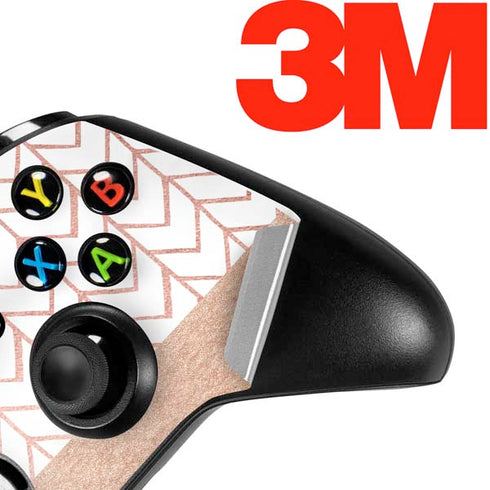 Rose Gold Herringbone Xbox One S Controller Skin