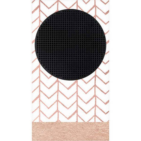 Rose Gold Herringbone Xbox Series S Skins