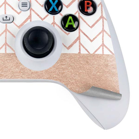 Rose Gold Herringbone Xbox Series S Skins