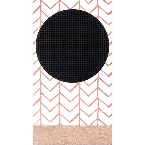 Rose Gold Herringbone Xbox Series S Console Skin