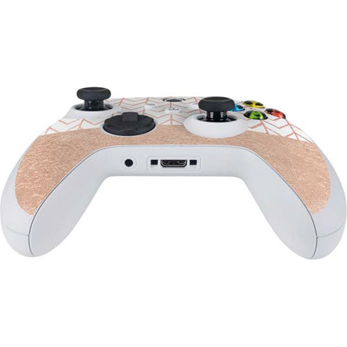 Rose Gold Herringbone Xbox Series S Controller Skin