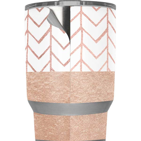 Rose Gold Herringbone Yeti 20oz Tumbler Skin
