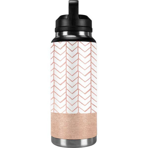Rose Gold Herringbone YETI Rambler 36oz Bottle Skin
