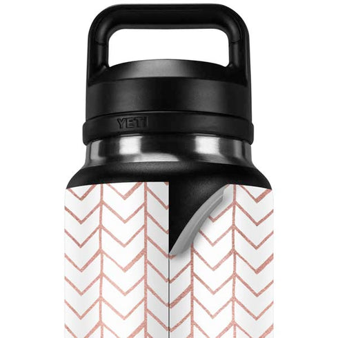 Rose Gold Herringbone YETI Rambler 36oz Bottle Skin