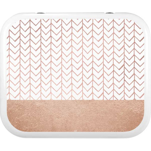 Rose Gold Herringbone YETI Roadie 24 Hard Cooler Skin