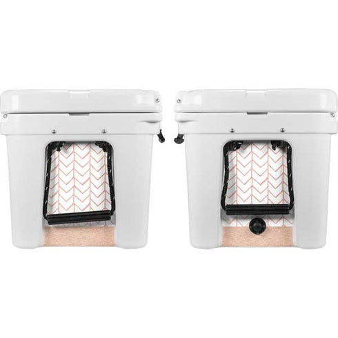 Rose Gold Herringbone YETI Tundra 35 Hard Cooler Skin