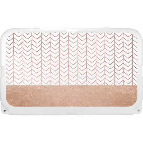 Rose Gold Herringbone YETI Tundra 45 Hard Cooler Skin