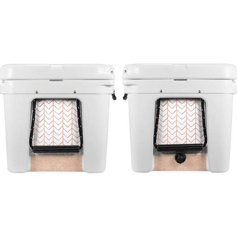 Rose Gold Herringbone YETI Tundra 65 Hard Cooler Skin