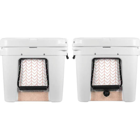 Rose Gold Herringbone YETI Tundra 75 Hard Cooler Skin