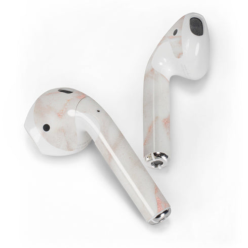 Rose Gold Marble Apple AirPods 2 Skin