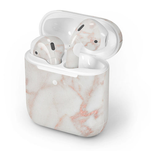 Rose Gold Marble Apple AirPods 2 Skin