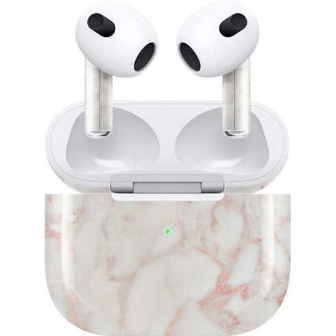 Rose Gold Marble Apple AirPods (3rd Gen 2021) Skin