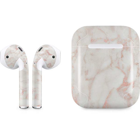 Rose Gold Marble Apple AirPods Skin