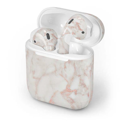 Rose Gold Marble Apple AirPods Skin