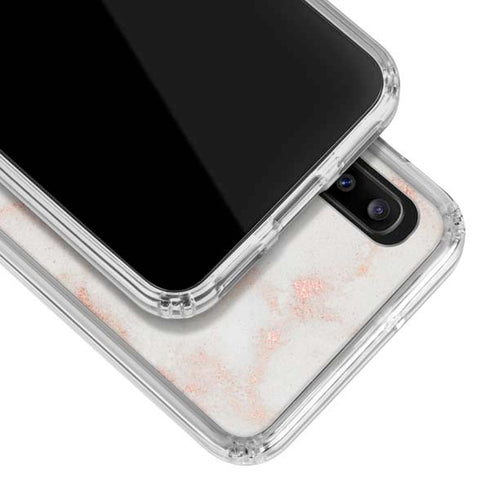 Rose Gold Marble Galaxy A20 Clear Case