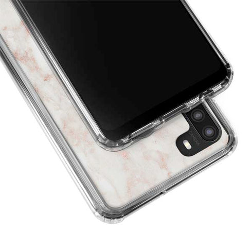 Rose Gold Marble Galaxy A21 Clear Case