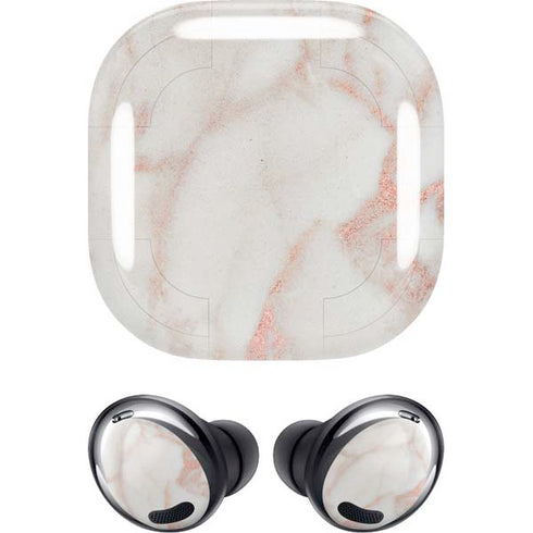 Rose Gold Marble Galaxy Buds Pro Skin