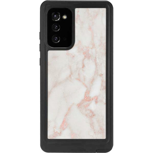 Rose Gold Marble Galaxy Note20 5G Waterproof Case