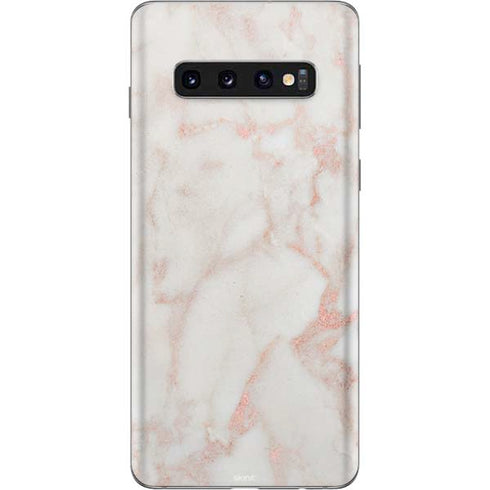 Rose Gold Marble Galaxy S10 Skin