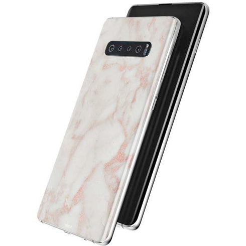 Rose Gold Marble Galaxy S10 Skin