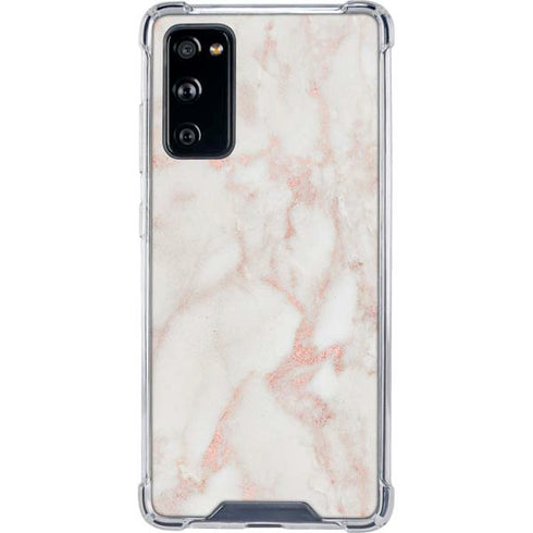 Rose Gold Marble Galaxy S20 FE Clear Case
