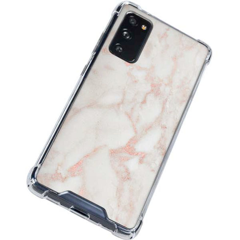 Rose Gold Marble Galaxy S20 FE Clear Case