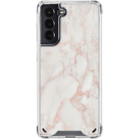 Rose Gold Marble Galaxy S21 5G Clear Case