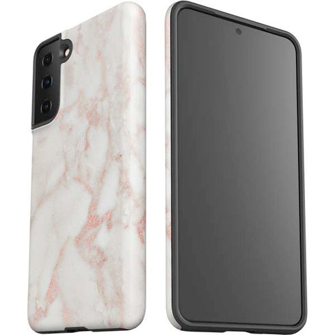 Rose Gold Marble Galaxy S21 FE Pro Case