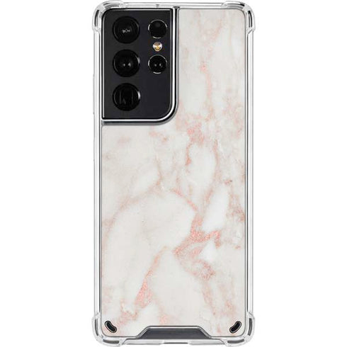 Rose Gold Marble Galaxy S21 Ultra 5G Clear Case