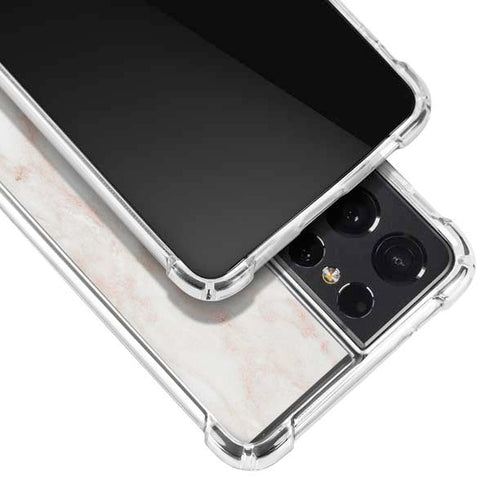 Rose Gold Marble Galaxy S21 Ultra 5G Clear Case