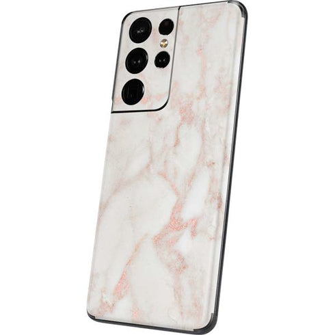 Rose Gold Marble Galaxy S21 Ultra 5G Skin