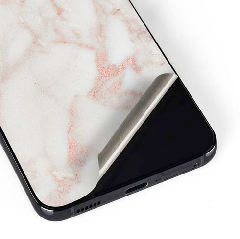 Rose Gold Marble Galaxy S22 Plus Skin