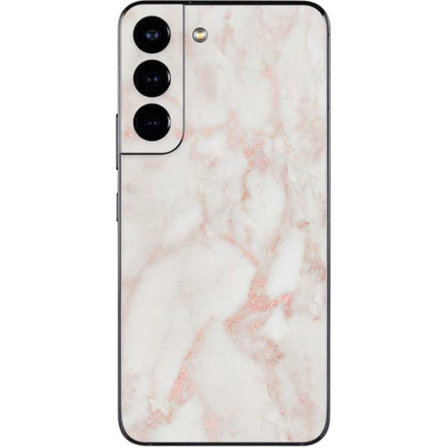 Rose Gold Marble Galaxy S22 Skin