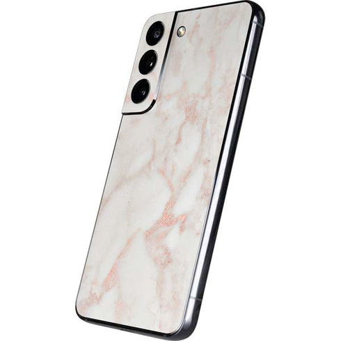Rose Gold Marble Galaxy S22 Skin