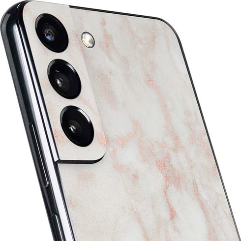 Rose Gold Marble Galaxy S22 Skin