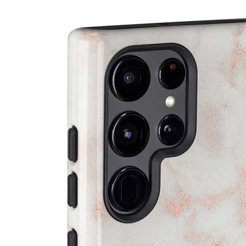 Rose Gold Marble Galaxy S22 Ultra Pro Case