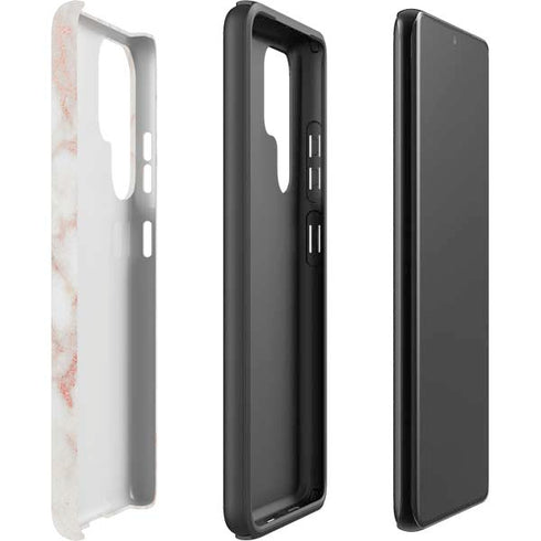 Rose Gold Marble Galaxy S22 Ultra Pro Case