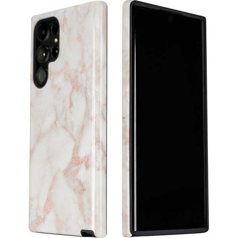Rose Gold Marble Galaxy S22 Ultra Pro Case