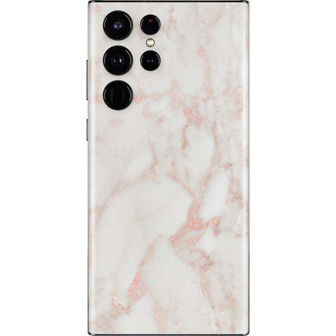 Rose Gold Marble Galaxy S22 Ultra Skin