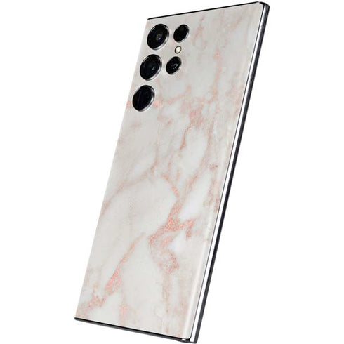 Rose Gold Marble Galaxy S22 Ultra Skin