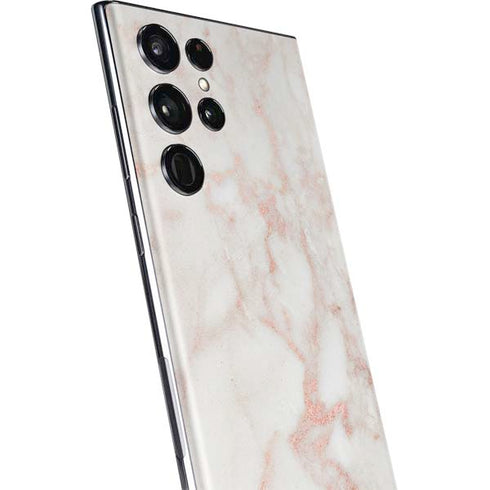 Rose Gold Marble Galaxy S22 Ultra Skin