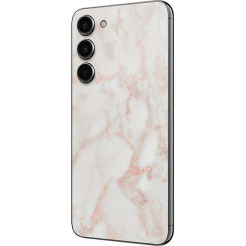 Rose Gold Marble Galaxy S23 Plus Skin