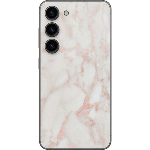 Rose Gold Marble Galaxy S23 Skin