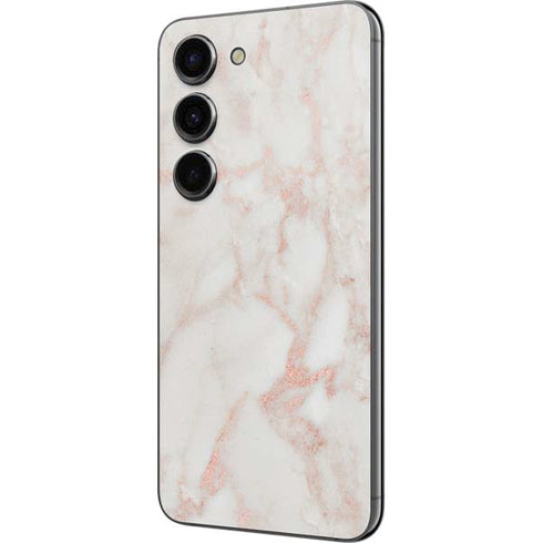 Rose Gold Marble Galaxy S23 Skin