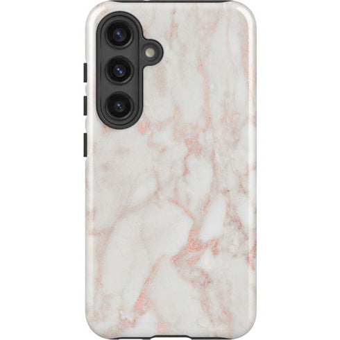 Rose Gold Marble Galaxy S24 Plus Impact Case