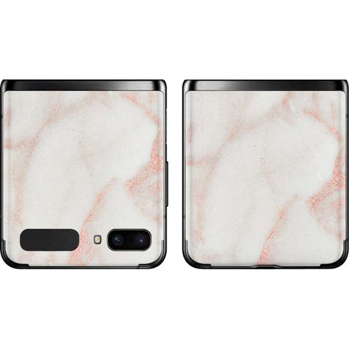 Rose Gold Marble Galaxy Z Flip Skin
